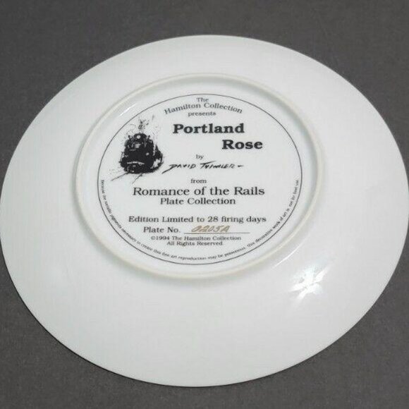 Romance of the Rails Plate Collection Portland Ros - Picture 3 of 4
